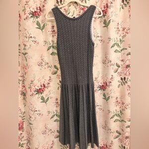 Ann Taylor Black and White Midi Sweater Dress